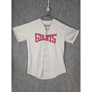 Wilson Giants Baseball Jersey Mens Medium Grey Button Up No. 29 2008 Patches